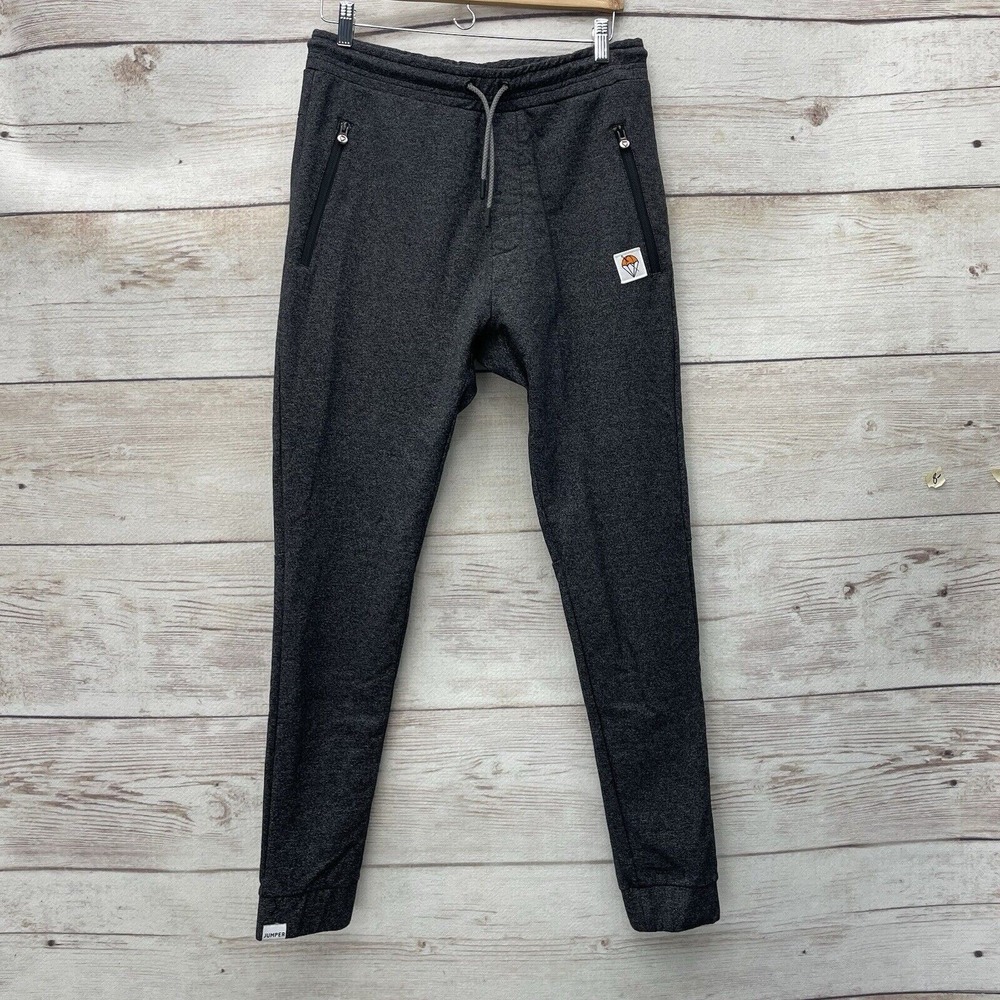 Jumper Threads Mens Action Joggers Charcoal Heather Grey Tapered Sweatpants 29 - Picture 5 of 8